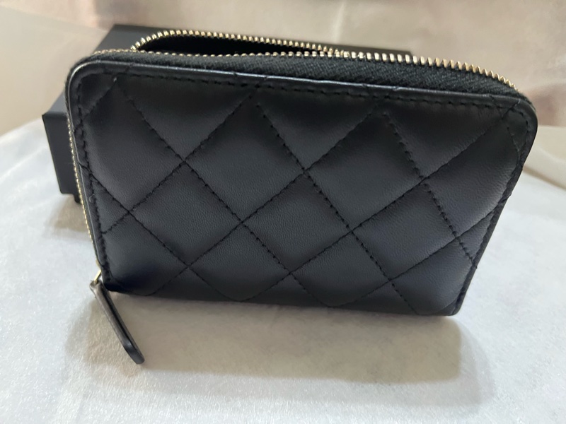 香奈兒Channel 黑金 短錢包-9