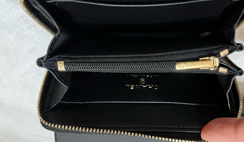 香奈兒Channel 黑金 短錢包-13