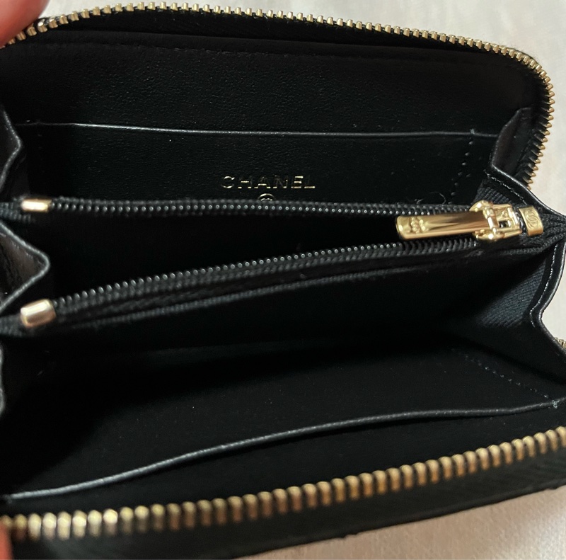 香奈兒Channel 黑金 短錢包-4