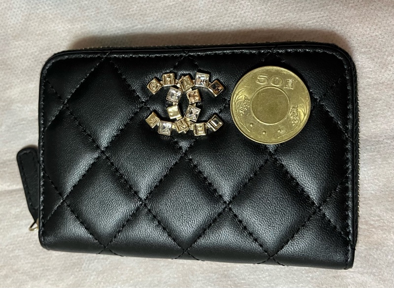 香奈兒Channel 黑金 短錢包-10