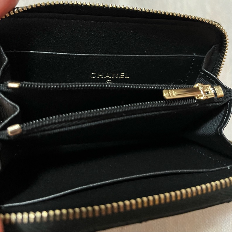 香奈兒Channel 黑金 短錢包-17