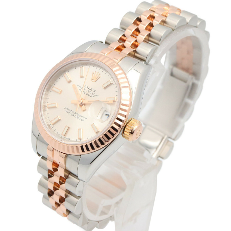 銀色錶盤 不鏽鋼 18K玫瑰金 Lady Datejust 26 腕錶【ROLEX 勞力士】 179171-1