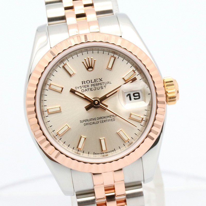 銀色錶盤 不鏽鋼 18K玫瑰金 Lady Datejust 26 腕錶【ROLEX 勞力士】 179171-2