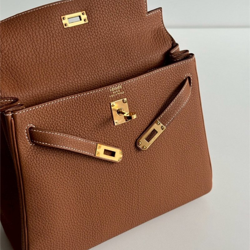 大天菜凱莉包🤎 全新全配有購證🙌🏻 Hermès 愛馬仕 Kelly 25 金棕金釦-7