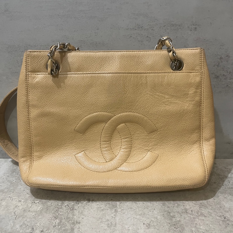 Chanel奶茶色小號奶粉包-2