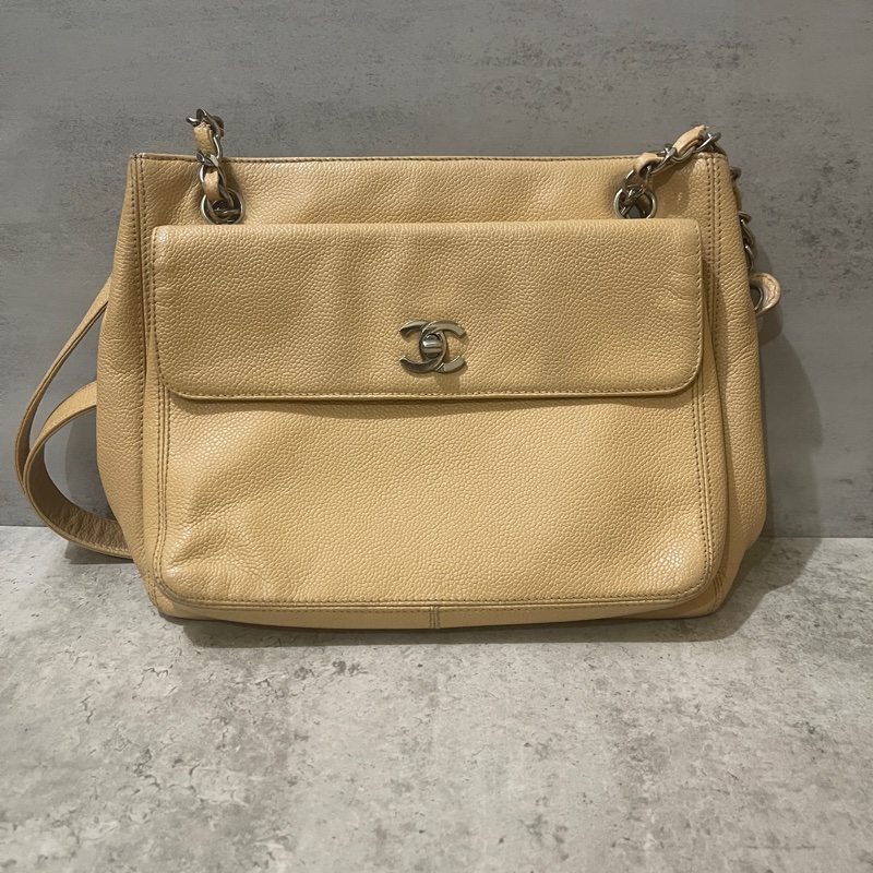 Chanel奶茶色小號奶粉包-6