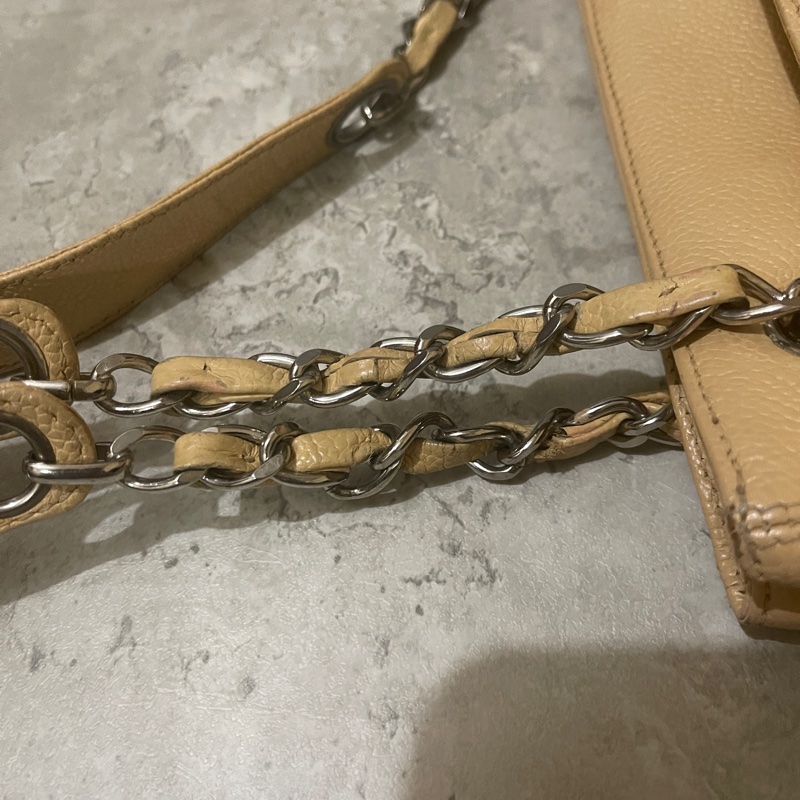 Chanel奶茶色小號奶粉包-13