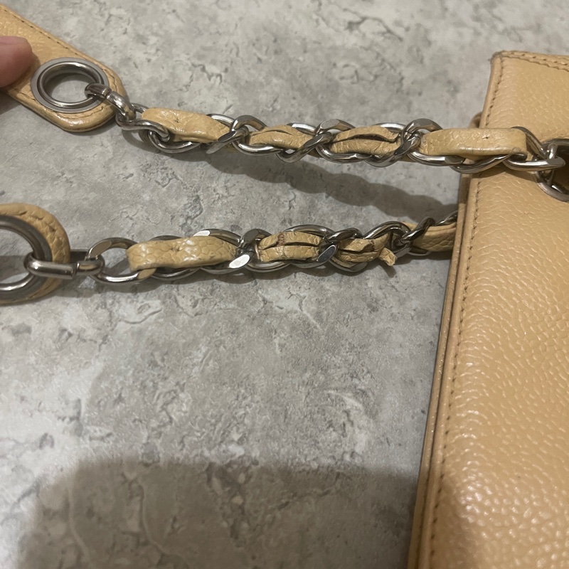 Chanel奶茶色小號奶粉包-14