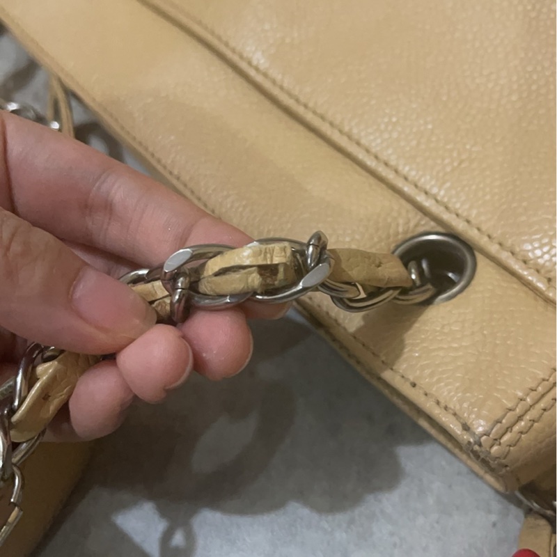 Chanel奶茶色小號奶粉包-15