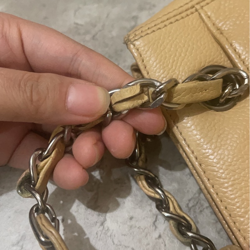 Chanel奶茶色小號奶粉包-18