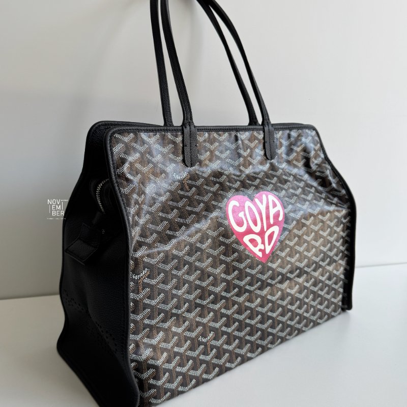 99新🆕 Goyard 戈雅 Hardy PM Bag 黑(手繪紅色愛心)-1