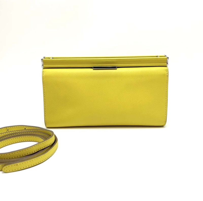 【全網最低價✨稀有不怕撞包✨低調貴氣】Hermes 愛馬仕 Clic-H 21 檸檬黃 D刻-1