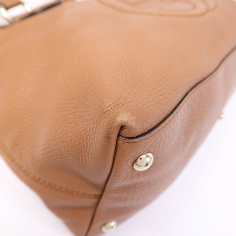 GUCCI 牛皮皮革2 Way Shoulder Bag金扣手挽肩背兩用袋-5