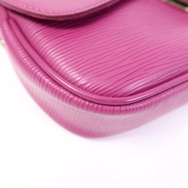 LOUIS VUITTON Epi Pochette Montaigne銀扣肩背袋-5