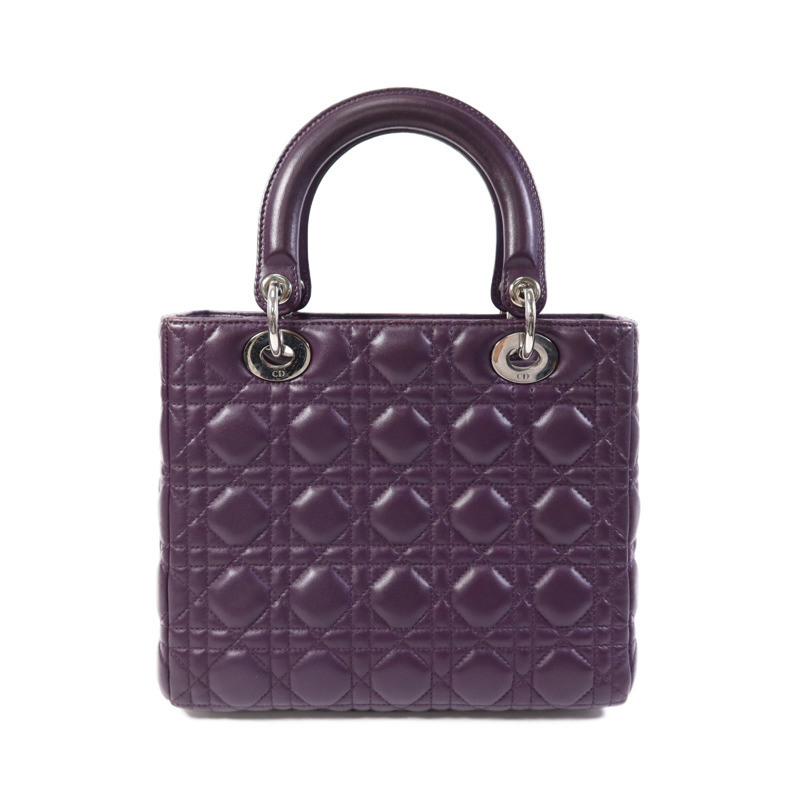 Dior 羊皮皮革Lady Dior金扣手挽肩背兩用袋-1