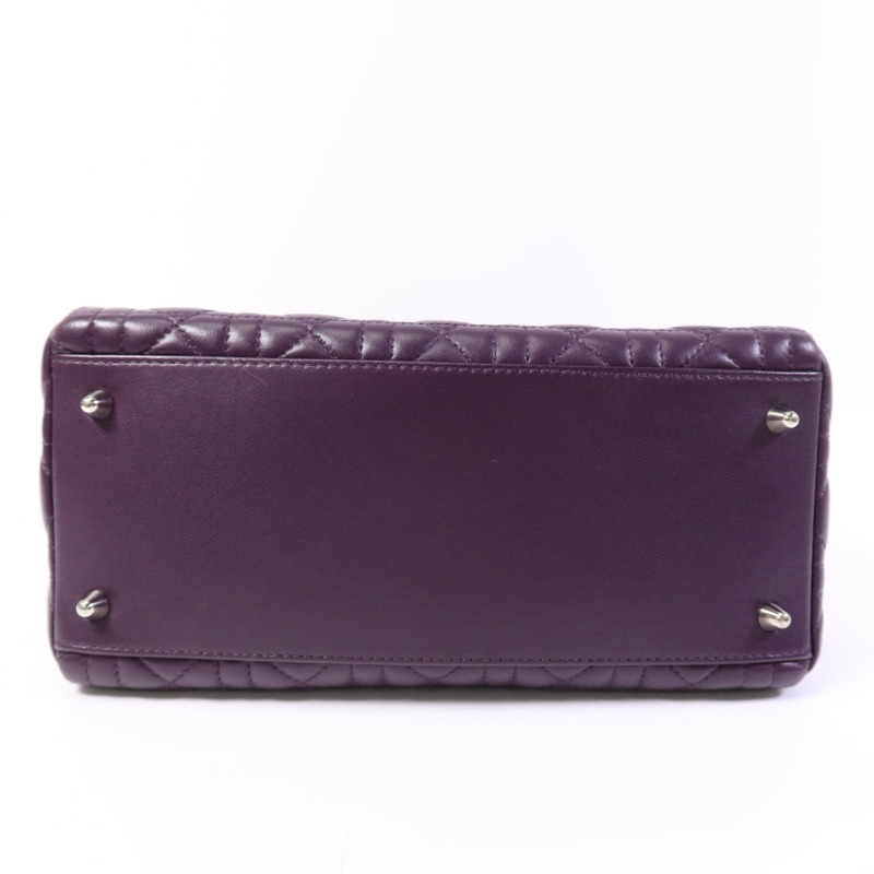 Dior 羊皮皮革Lady Dior金扣手挽肩背兩用袋-3