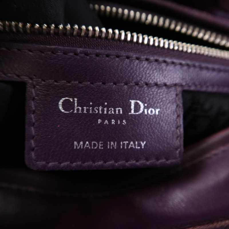 Dior 羊皮皮革Lady Dior金扣手挽肩背兩用袋-11