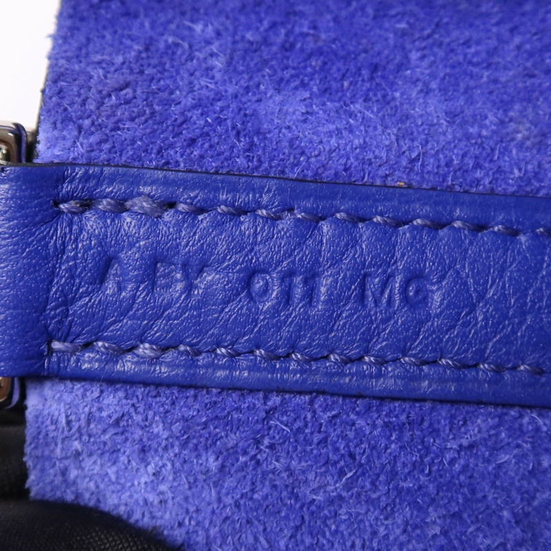 HERMES Clemence皮革Picotin MM銀扣手挽袋Blue-12