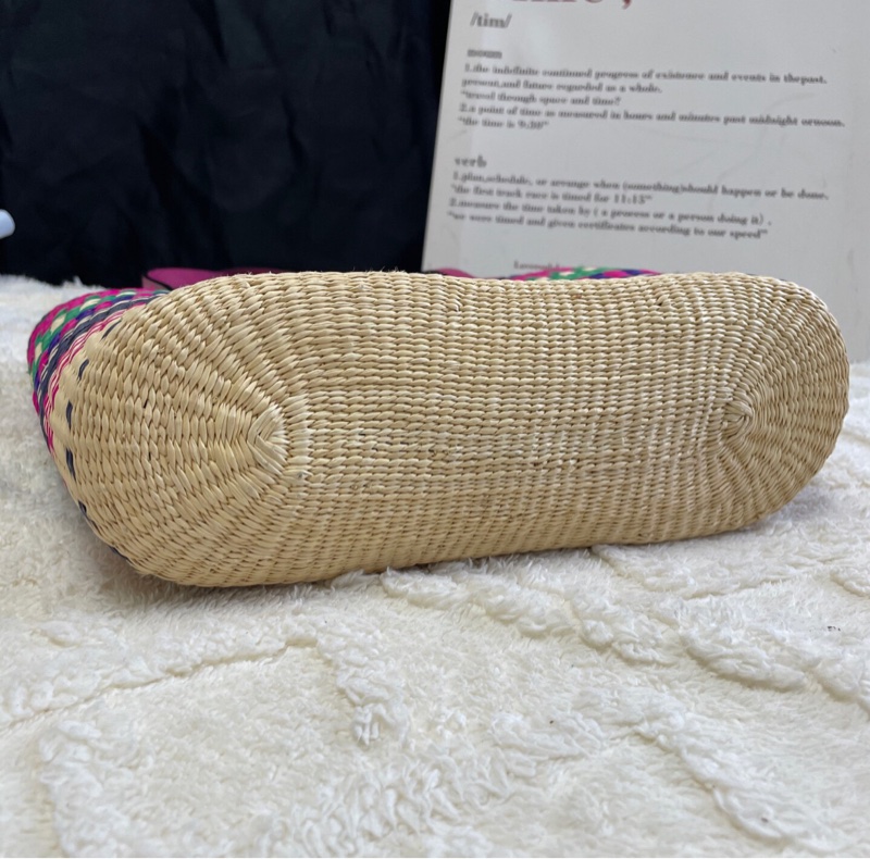 【多巴胺配色🌈可淑女可少女✨罕見獨有】LOEWE彩虹拼色拉菲草編織 菜籃子｜單肩｜手提包-6