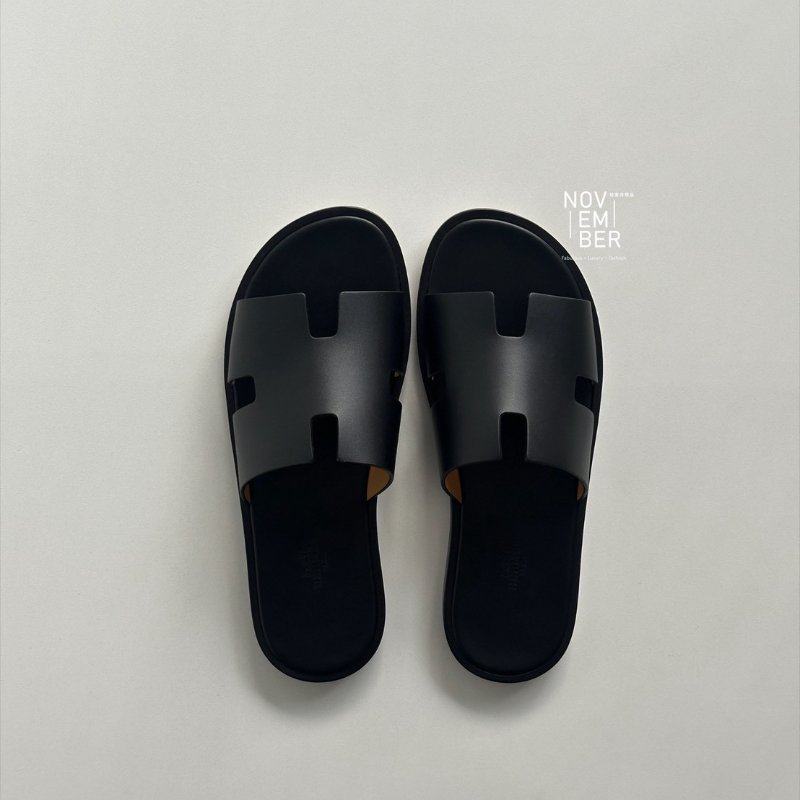 全新全配有購證✨ Hermès 愛馬仕 H拖鞋 黑色41號-0