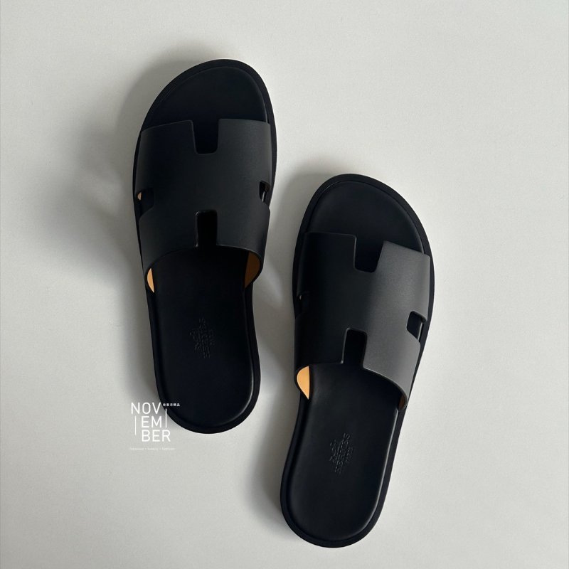 全新全配有購證✨ Hermès 愛馬仕 H拖鞋 黑色41號-3