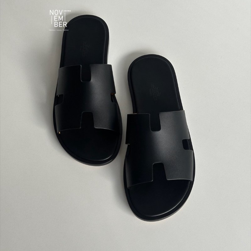 全新全配有購證✨ Hermès 愛馬仕 H拖鞋 黑色41號-5