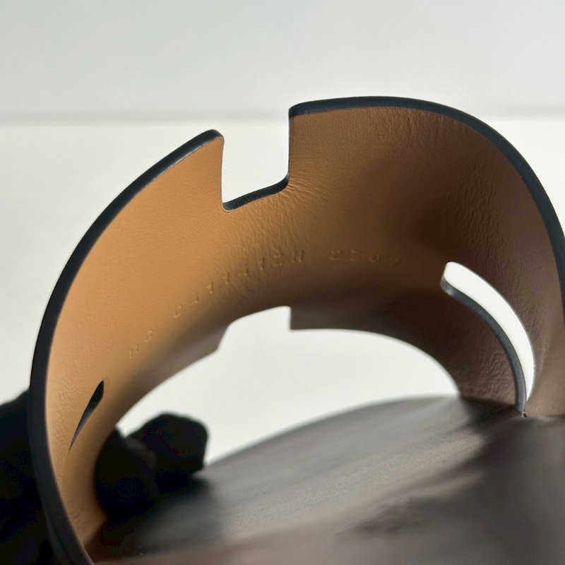 全新全配有購證✨ Hermès 愛馬仕 H拖鞋 黑色41號-6