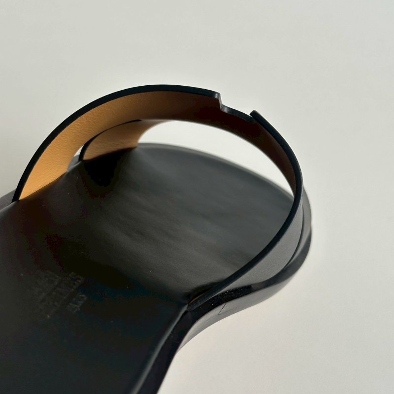 全新全配有購證✨ Hermès 愛馬仕 H拖鞋 黑色41號-7