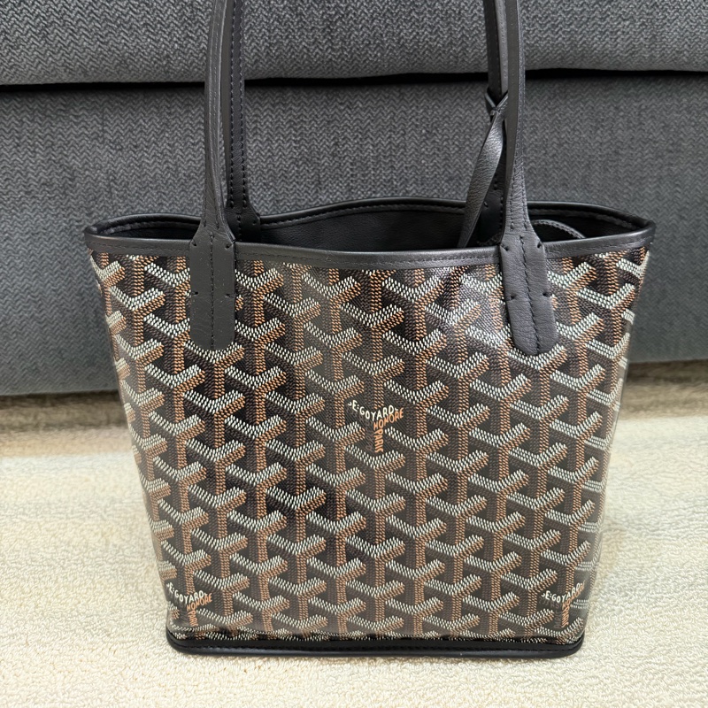 Goyard 雙面托特包（小） 黑色-0