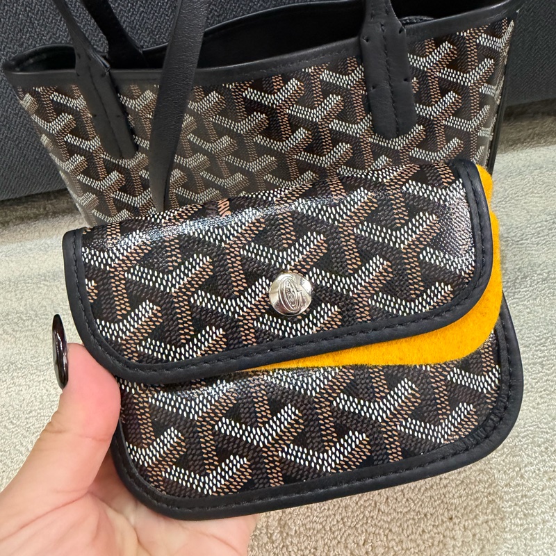 Goyard 雙面托特包（小） 黑色-1
