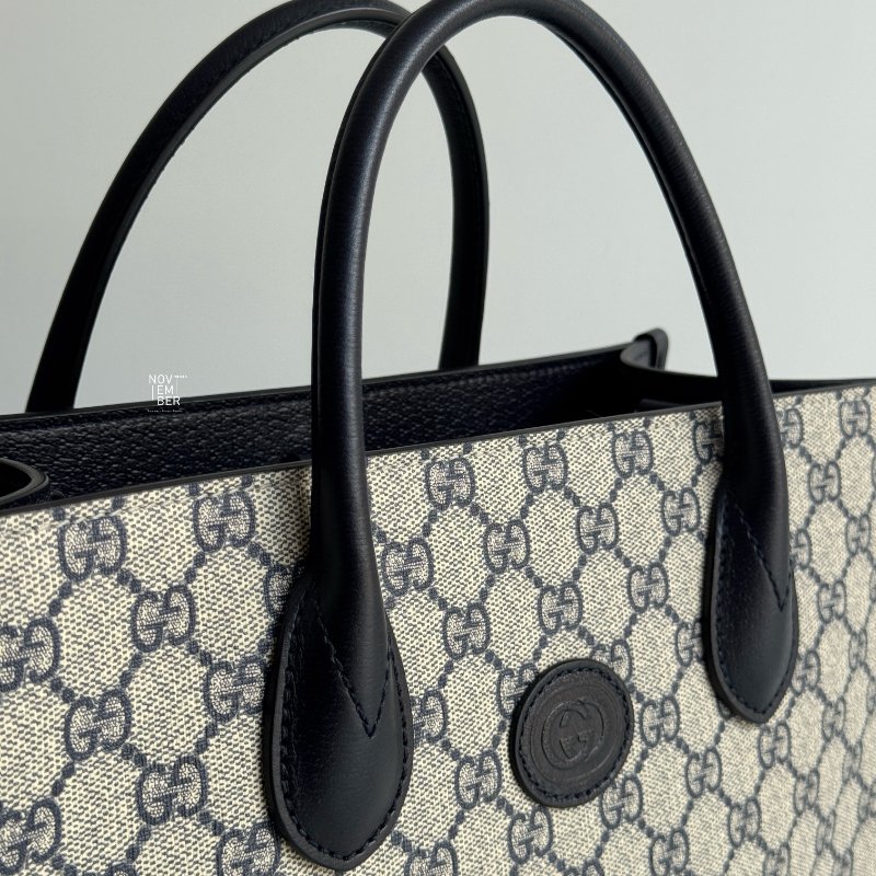 閒置新💙 全配有購證🙌🏻 Gucci 古馳 Tote 老花深藍色-3