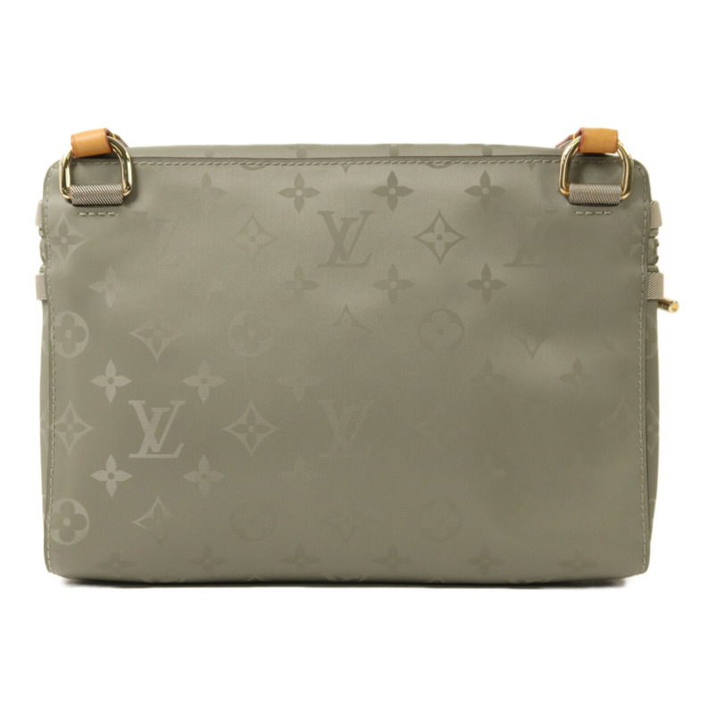 LOUIS VUITTON Monogram Titanium Messenger PM金扣肩背袋-1