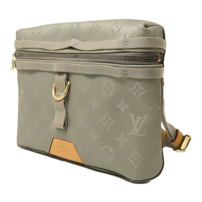 LOUIS VUITTON Monogram Titanium Messenger PM金扣肩背袋-2
