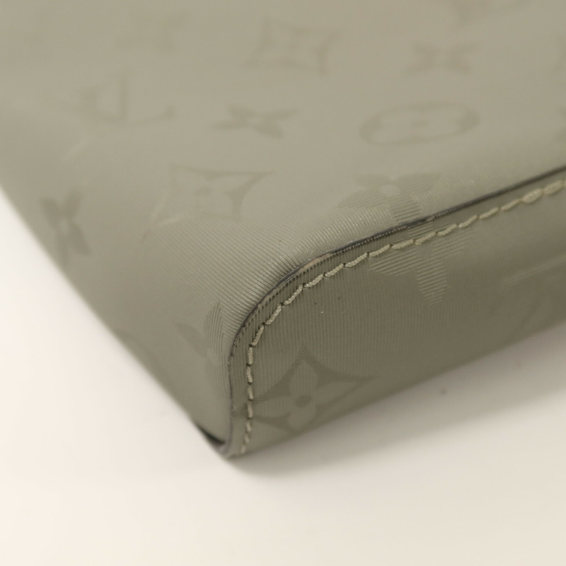 LOUIS VUITTON Monogram Titanium Messenger PM金扣肩背袋-10