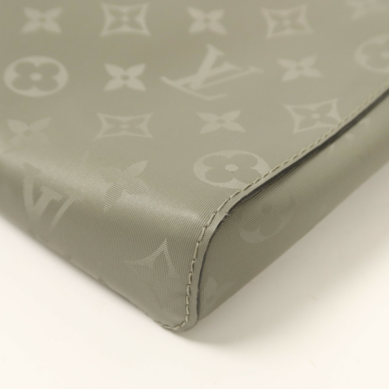 LOUIS VUITTON Monogram Titanium Messenger PM金扣肩背袋-13