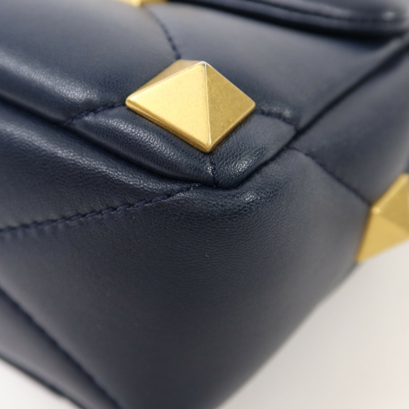 Valentino 牛皮皮革Syud Flap金扣鏈帶手挽肩背兩用袋-8