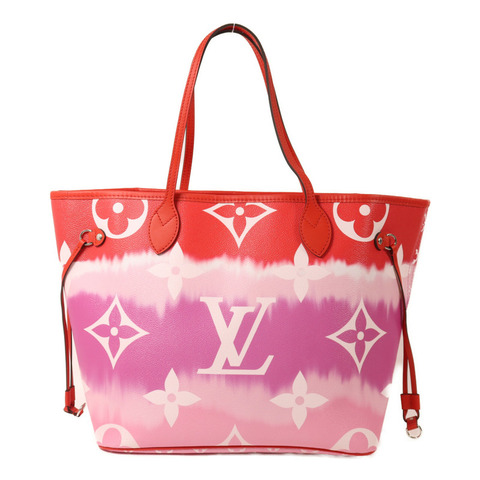 LOUIS VUITTON Monogram Escale Neverfull MM銀扣手挽袋