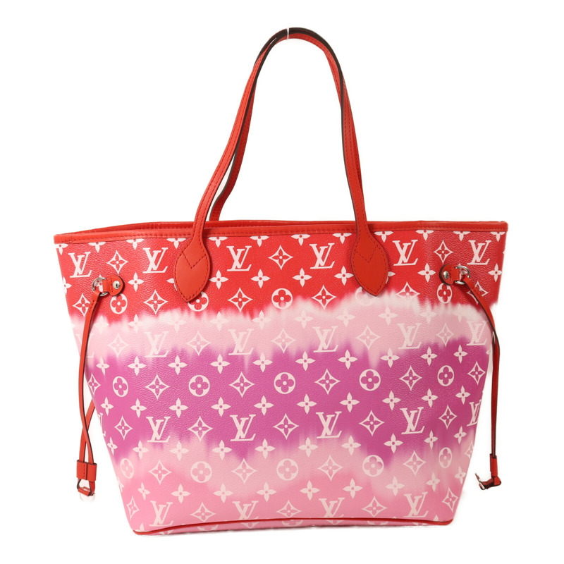 LOUIS VUITTON Monogram Escale Neverfull MM銀扣手挽袋-1