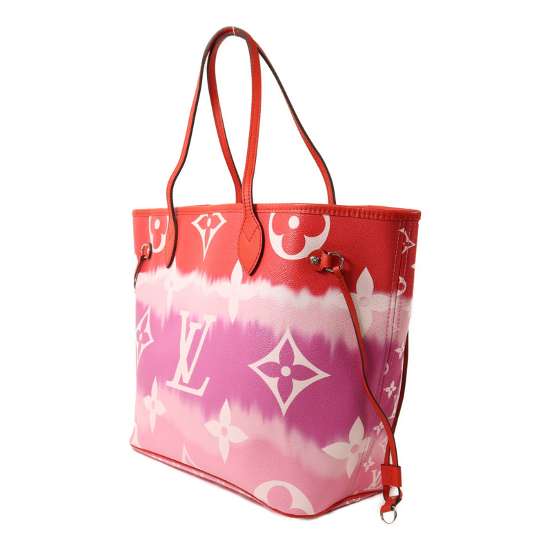 LOUIS VUITTON Monogram Escale Neverfull MM銀扣手挽袋-2