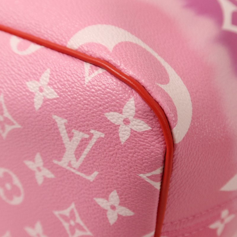 LOUIS VUITTON Monogram Escale Neverfull MM銀扣手挽袋-11