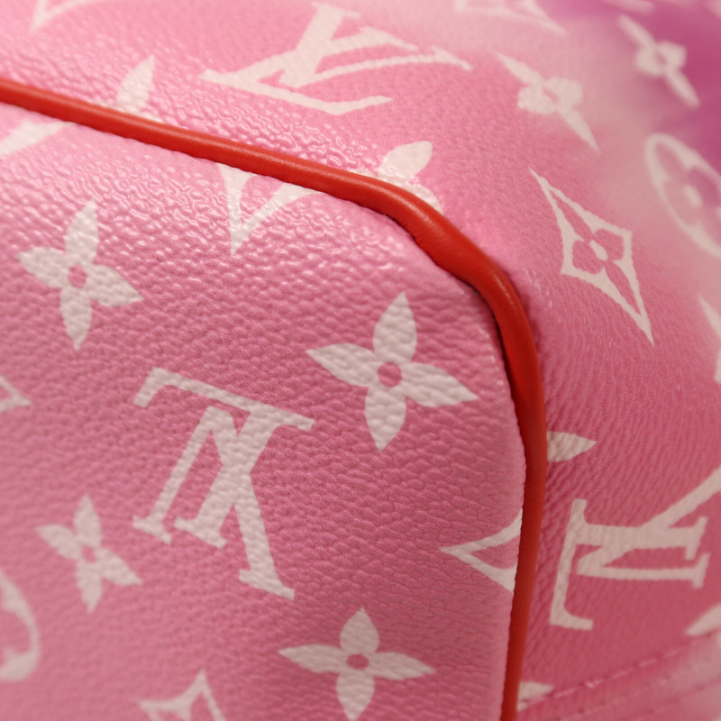 LOUIS VUITTON Monogram Escale Neverfull MM銀扣手挽袋-13