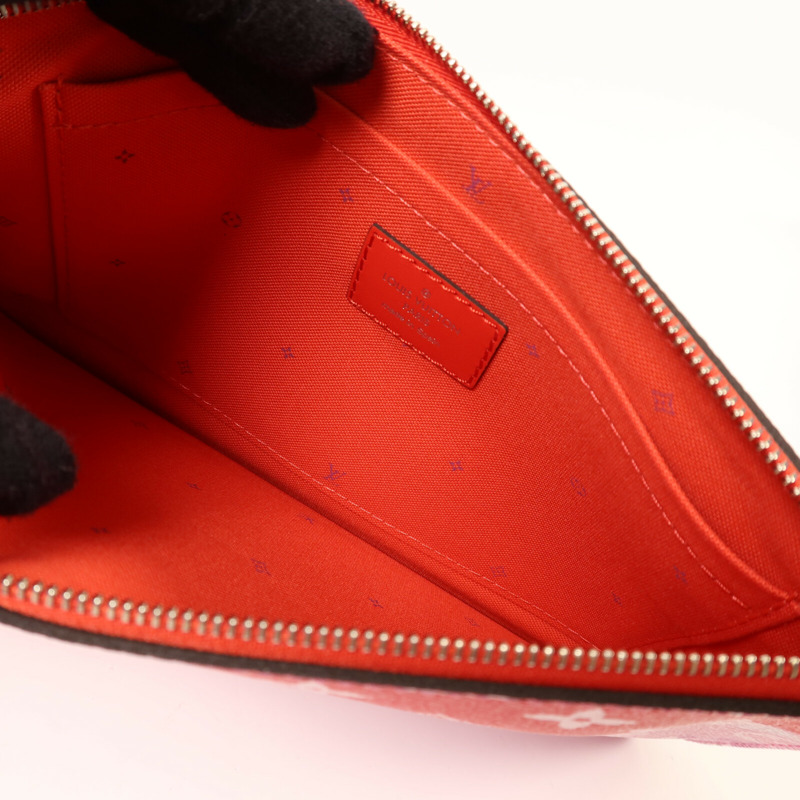 LOUIS VUITTON Monogram Escale Neverfull MM銀扣手挽袋-16