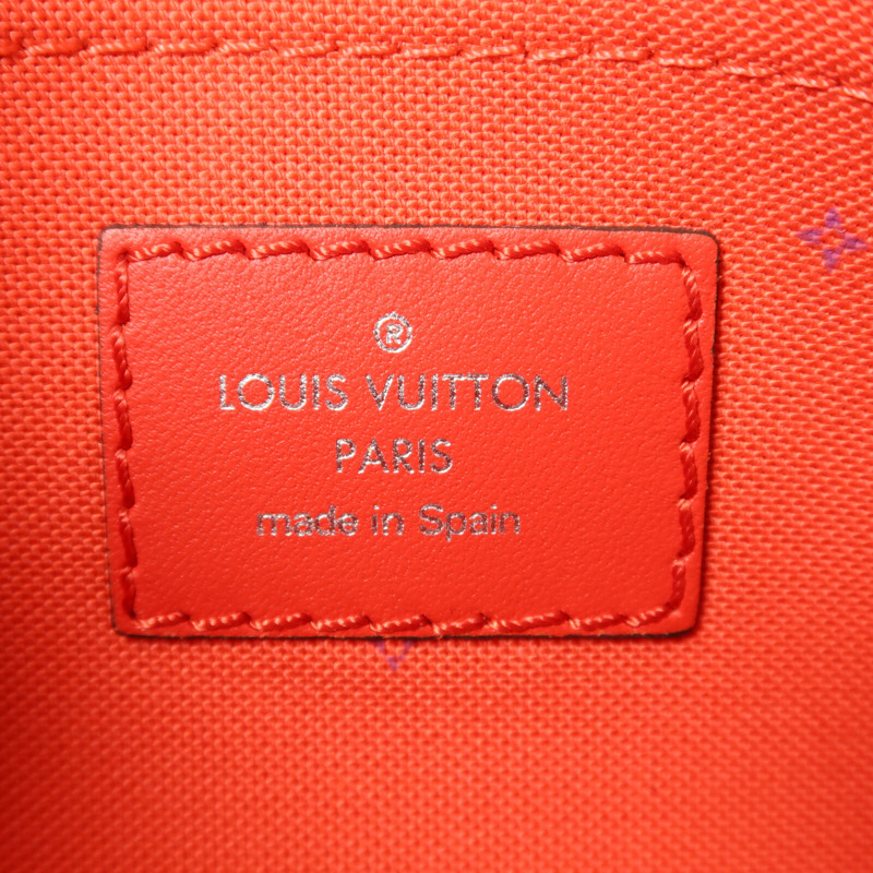 LOUIS VUITTON Monogram Escale Neverfull MM銀扣手挽袋-17
