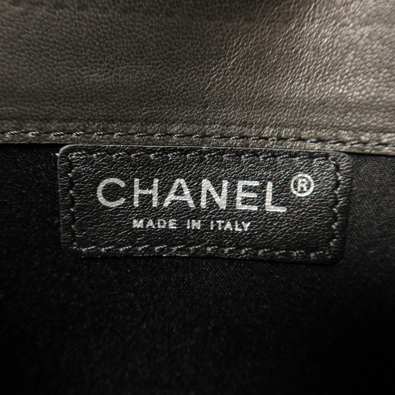 CHANEL 漆皮皮革Chain Shoulder銀扣鏈帶肩背袋-5