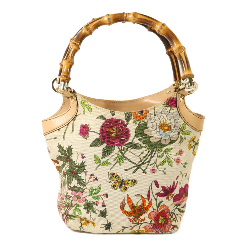 GUCCI 帆布Hand Bag金扣手挽袋-1