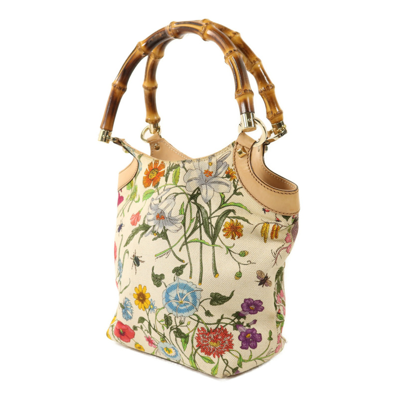 GUCCI 帆布Hand Bag金扣手挽袋-2