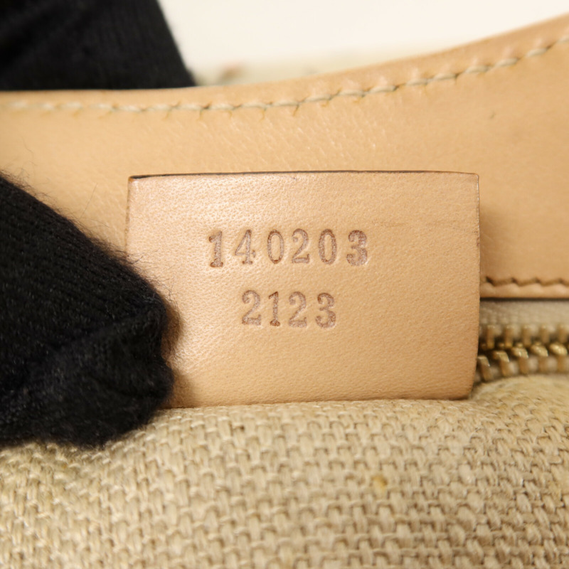 GUCCI 帆布Hand Bag金扣手挽袋-6