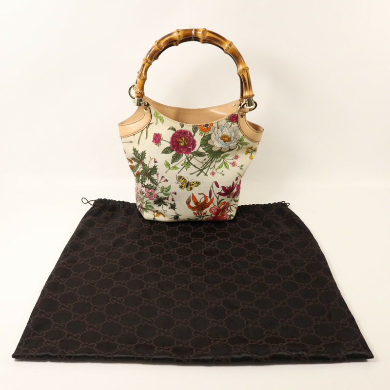 GUCCI 帆布Hand Bag金扣手挽袋-9
