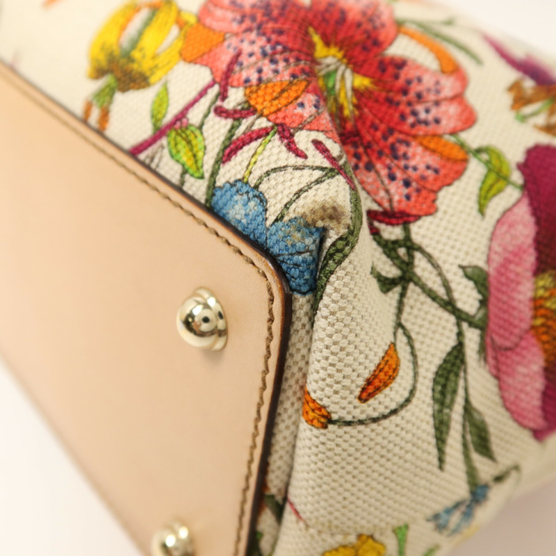 GUCCI 帆布Hand Bag金扣手挽袋-11