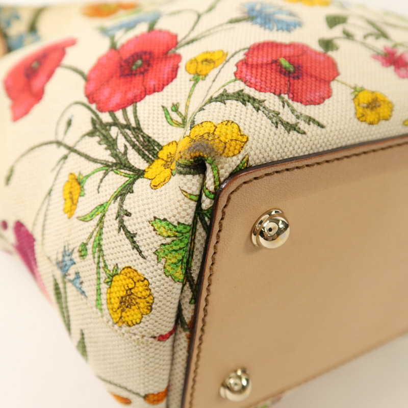 GUCCI 帆布Hand Bag金扣手挽袋-12